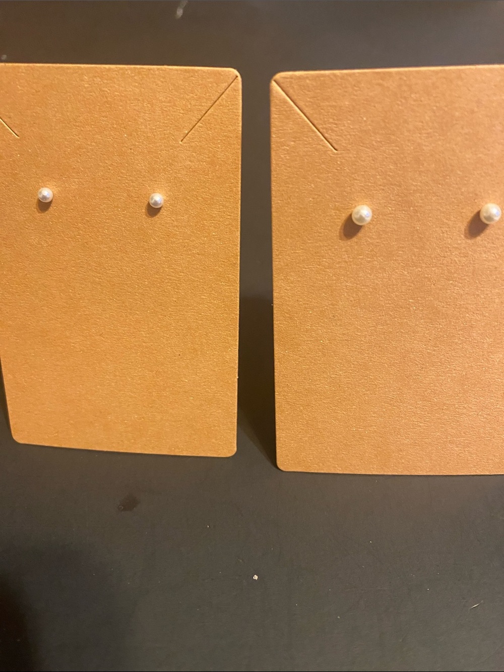 Delicate Pearl Stud Earrings - Cream/White